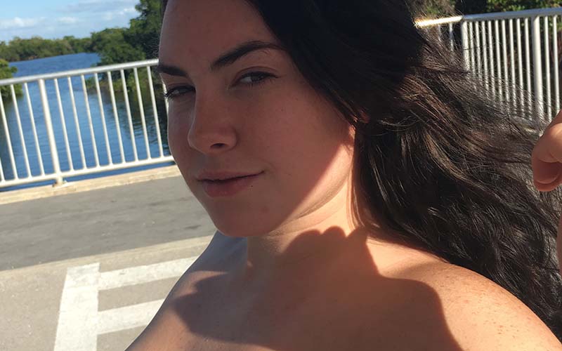 topless selfie